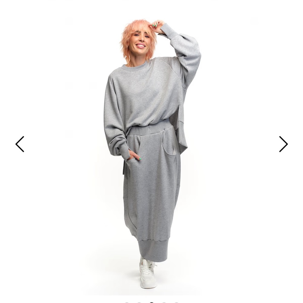 Locker Room Two-Piece Activewear Set in Grey